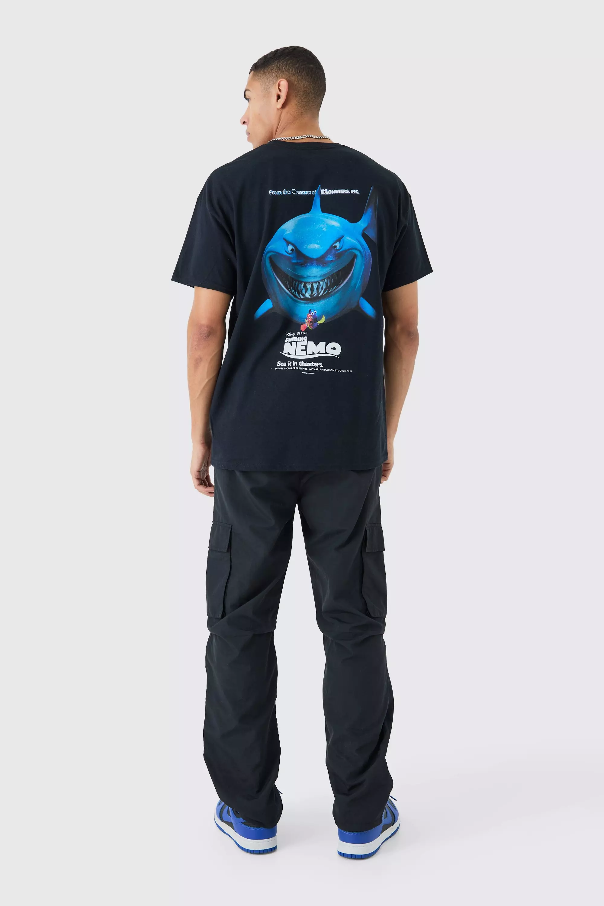 Black Oversized Finding Nemo License T-shirt alternative image