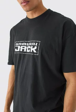 Oversized Samuri Jack License T-shirt Black