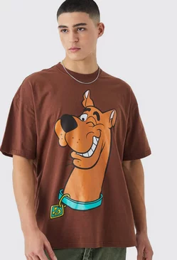 Oversized Scooby Doo License T-shirt Brown
