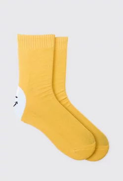 Face Print Socks Orange