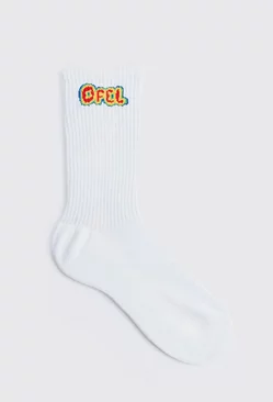 White Ofcl Heat Sense Logo Socks