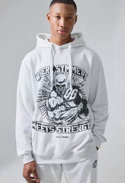 Grey Man Active X Og Gym Oversized Graphic Hoodie