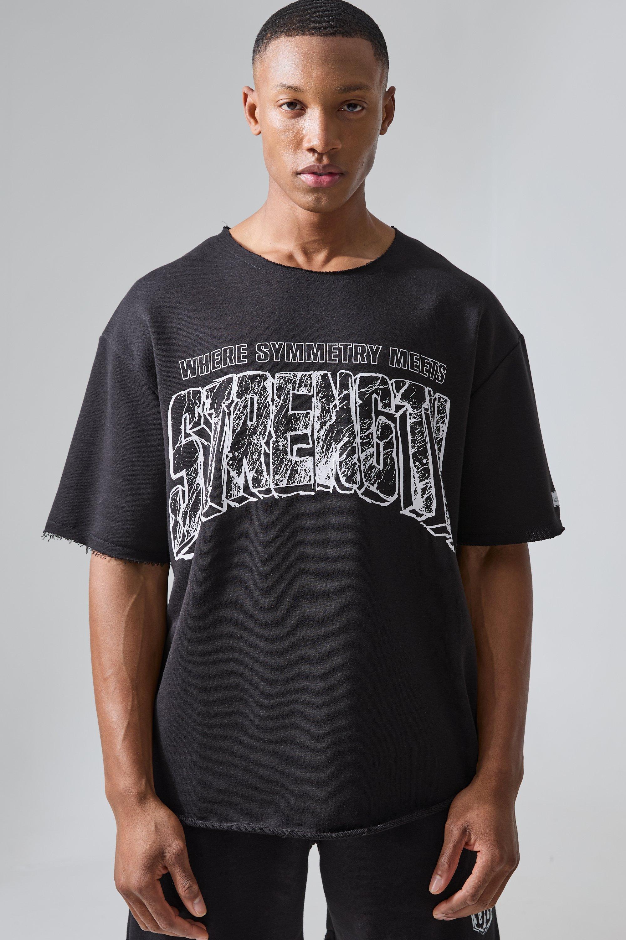 Man Active Oversized Cut Off T-shirt