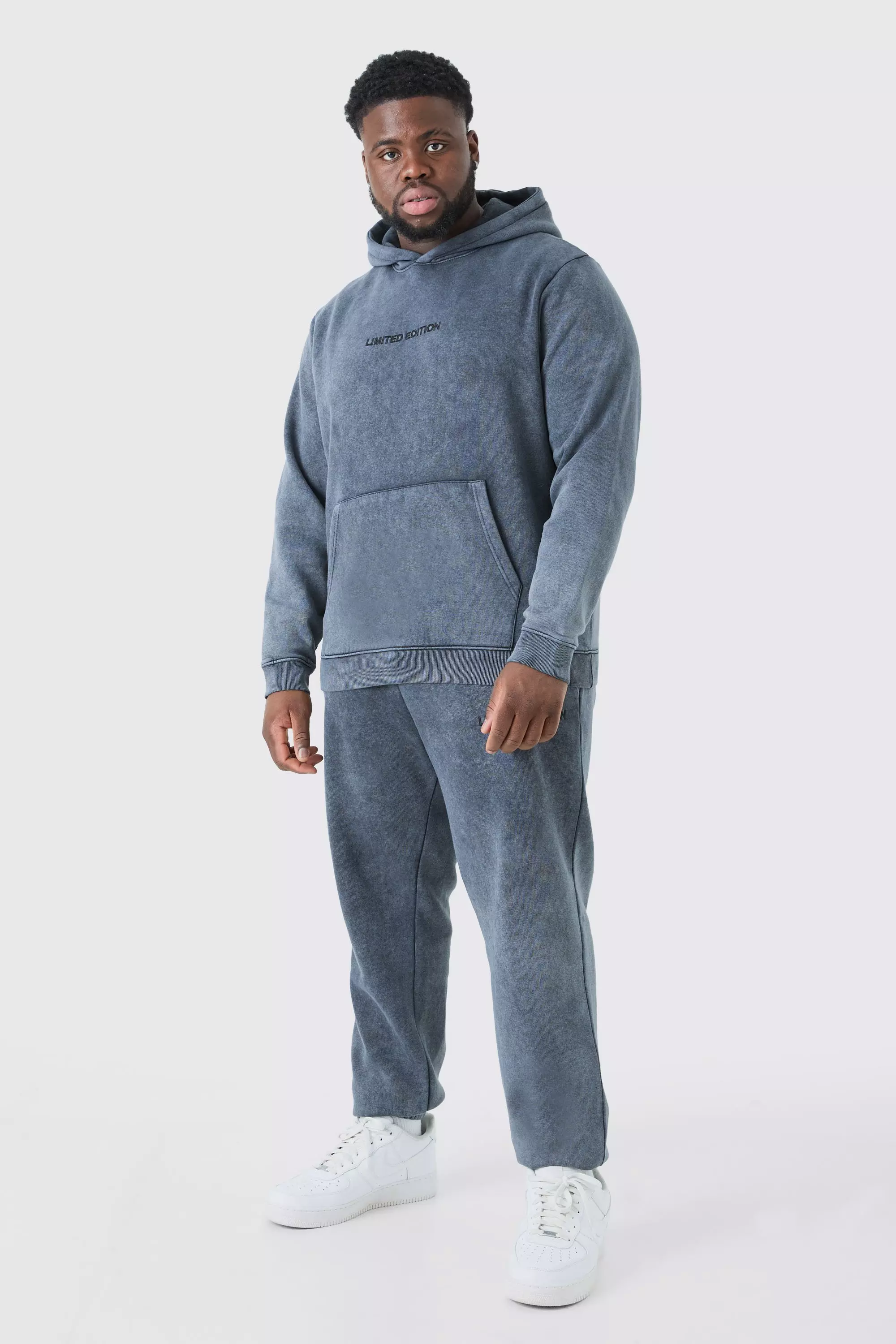 Charcoal Grey Plus Limited Edition Washed Tracksuit