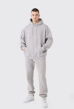 Grey Tall Man Signature All Over Print Hoodie Tracksuit