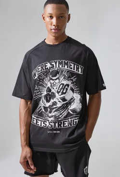 Black Man Active X Og Gym Oversized Raglan T-shirt