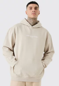 Tall Oversized Basic Limited Hoodie Stone