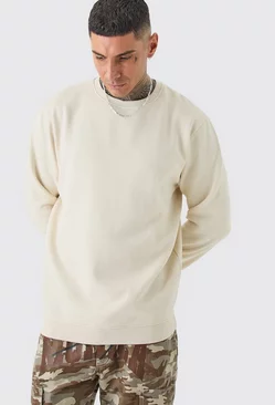 Beige Tall Basic Crew Neck Sweatshirt