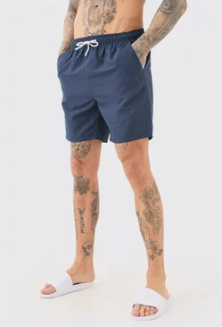 Navy Tall Man Signature Mid Length Swim Short