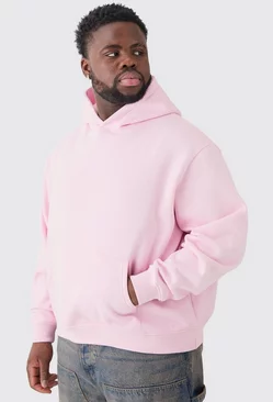 Plus Oversized Boxy Over The Head Hoodie Lilac