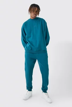 Tall Offcl Oversized Extended Neck Sweatshirt Tracksuit Dark blue