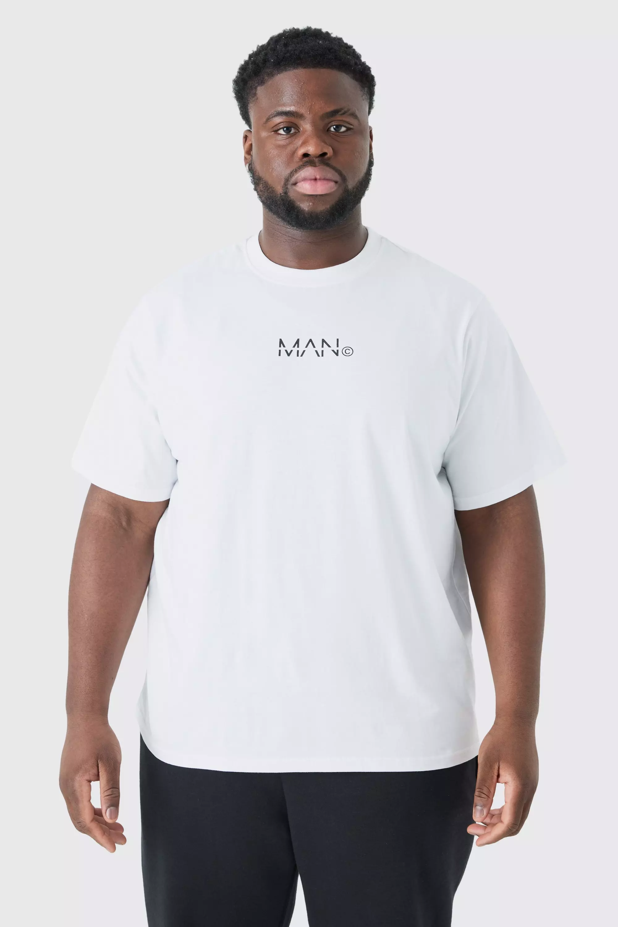 White Plus Original Man Print T-shirt