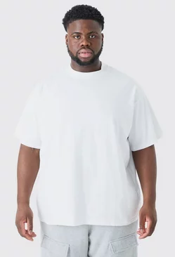 White Plus Oversized Extended Neck T-shirt