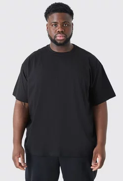 Black Plus Oversized Crew Neck T-shirt