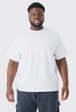 White Plus Basic Crew Neck T-shirt