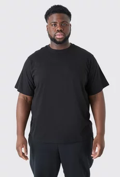 Black Plus Basic Crew Neck T-shirt