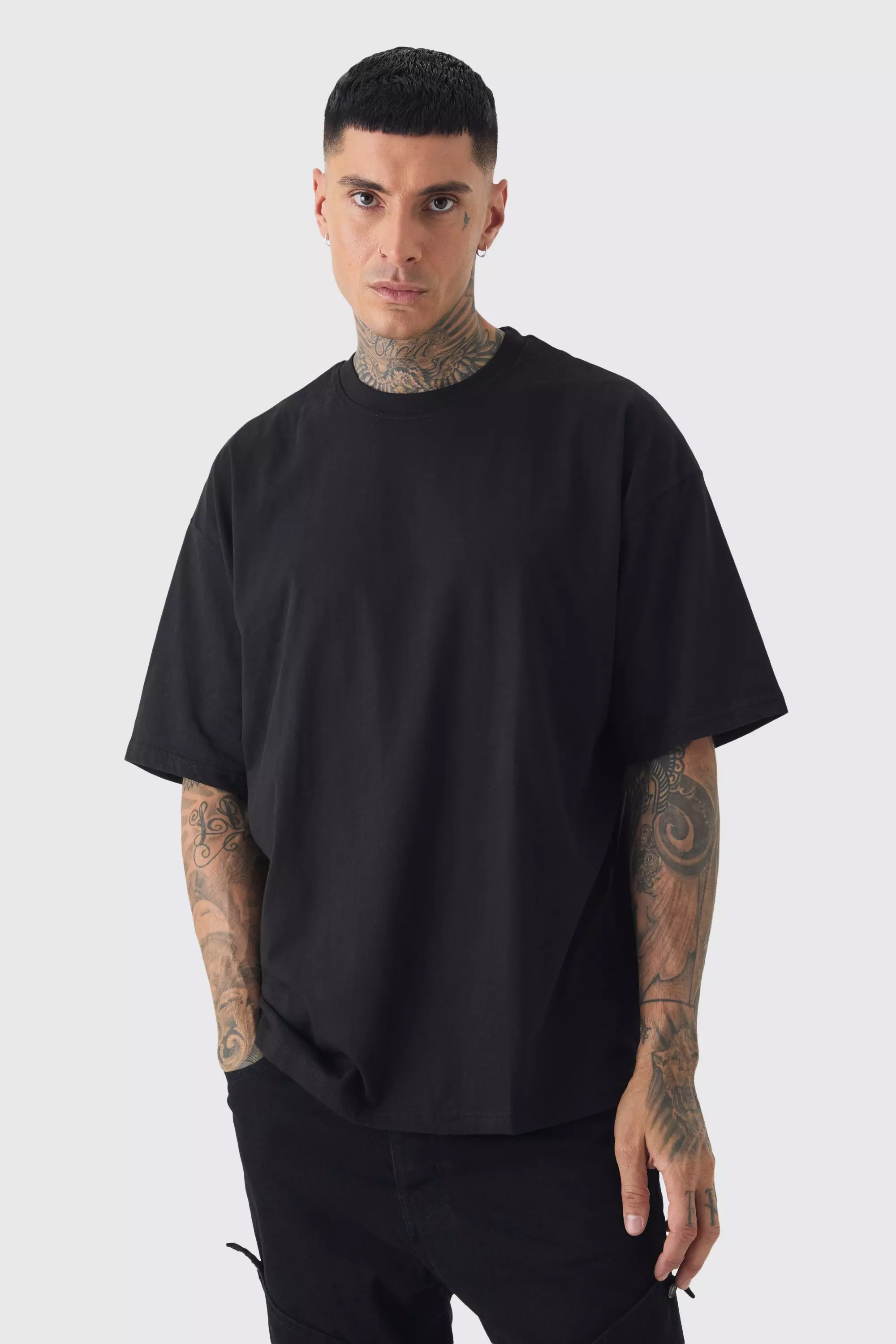 Black Tall 2 Pack Oversized T-shirt