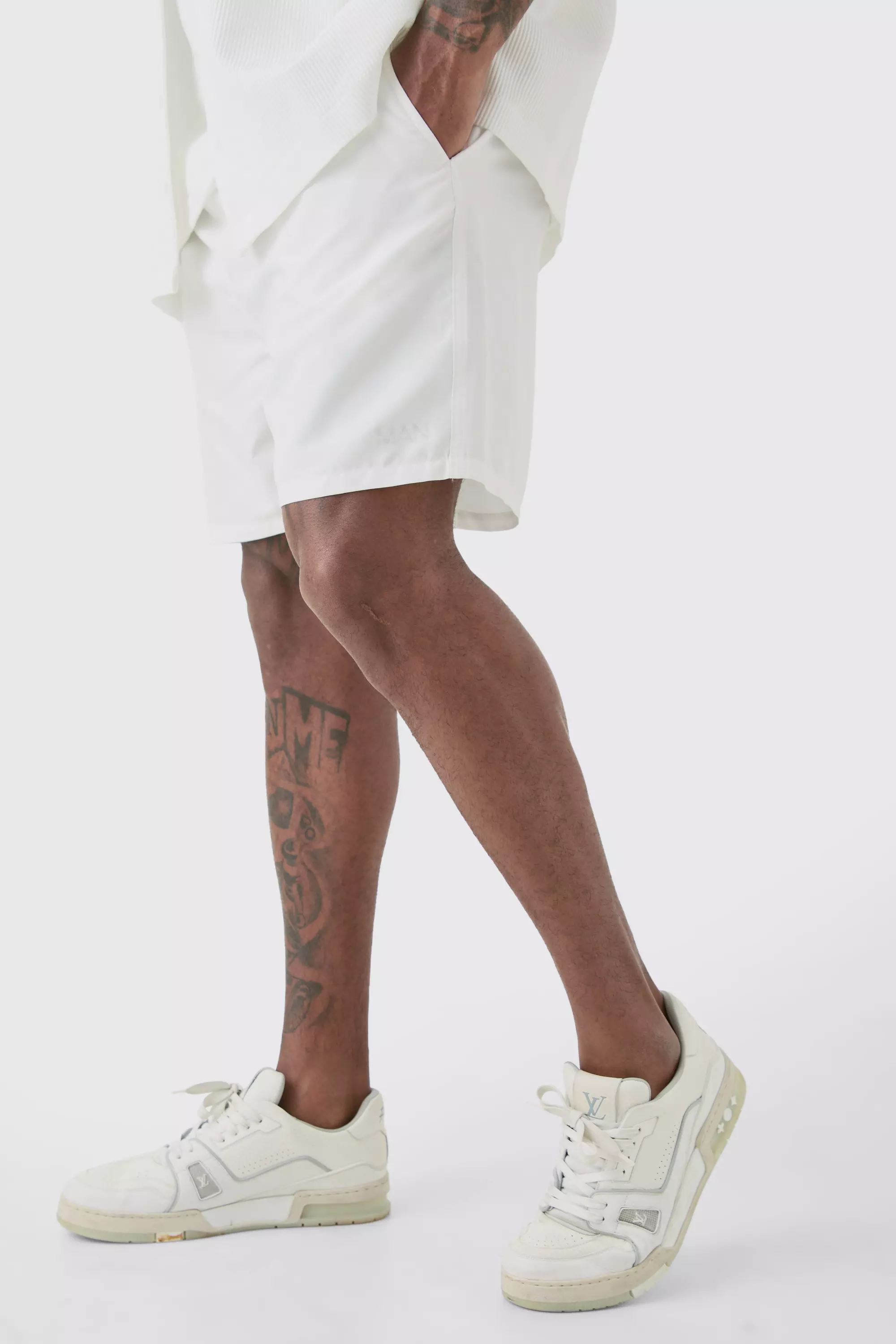 Plus Original Man Mid Length Swim Short White