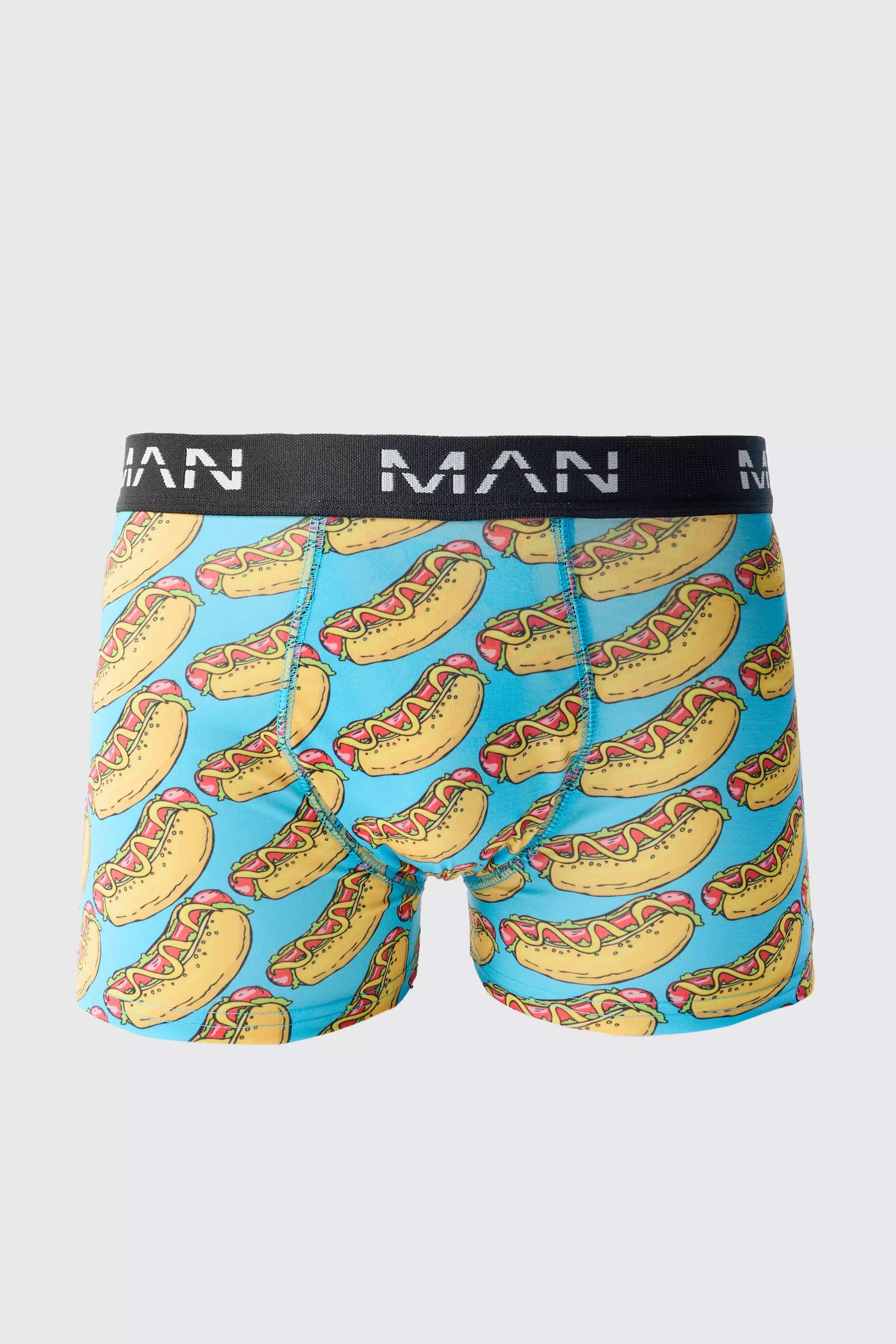 Hot Dog Print Boxers Green