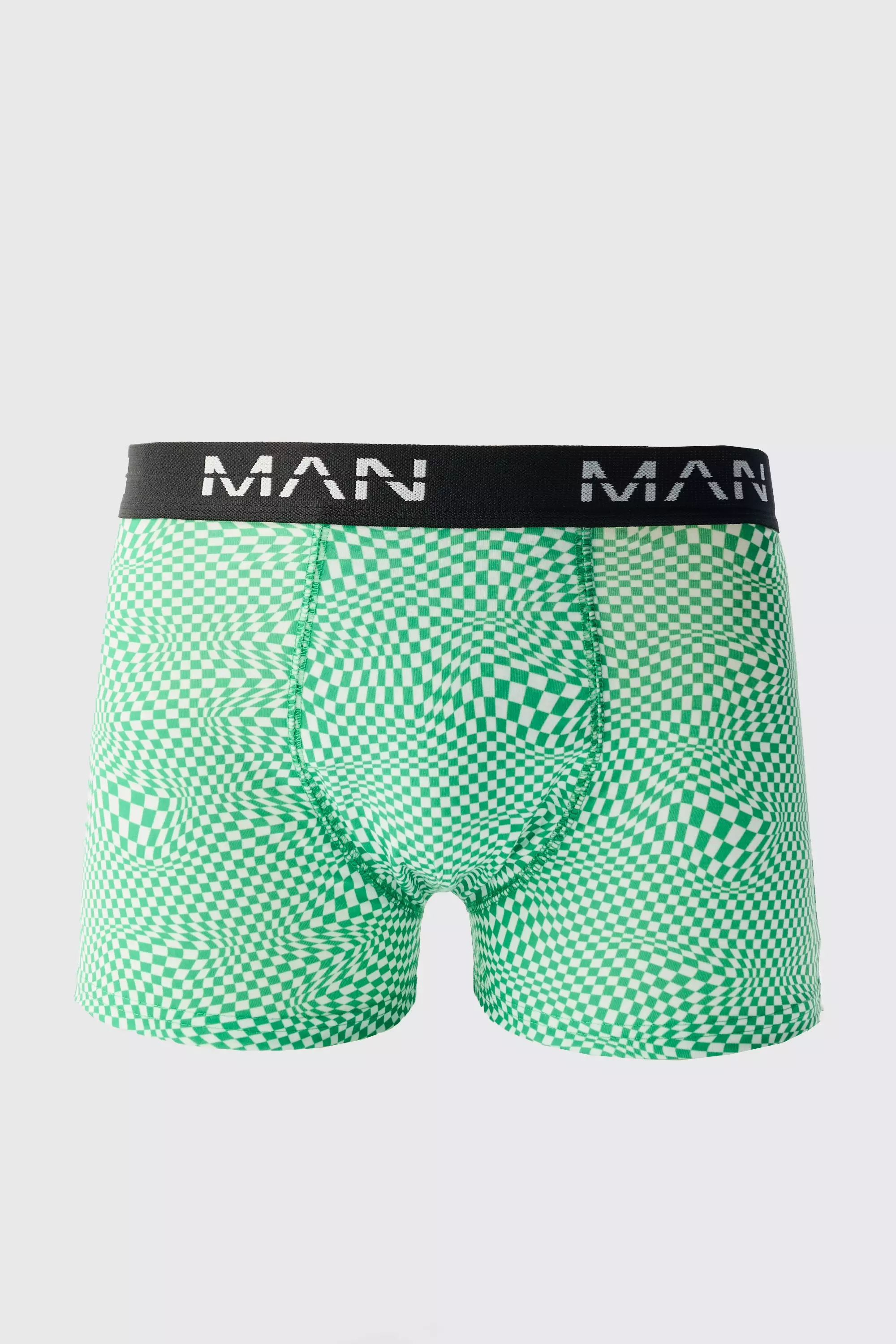 Abstract Print Boxers Green