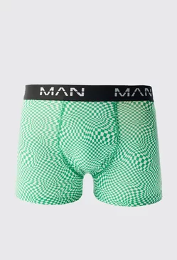 Abstract Print Boxers Green