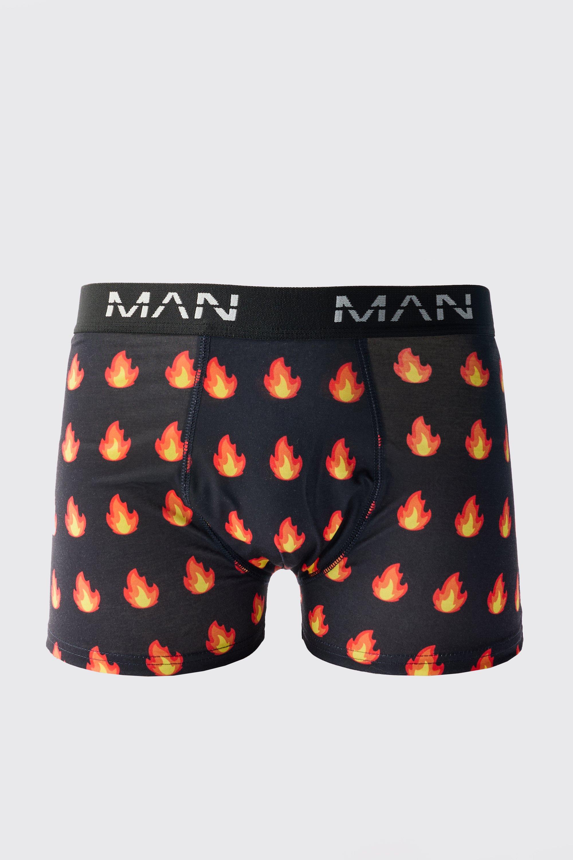 Man Aubergine Printed Briefs