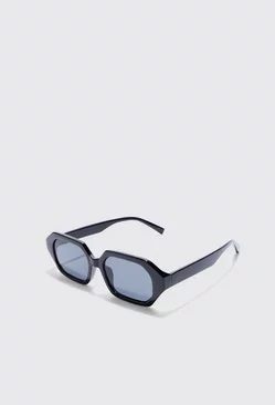 Chunky Hexagonal Sunglasses In Black Black