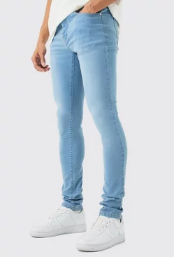 Skinny Stretch Stacked Jean In Light Blue Light blue