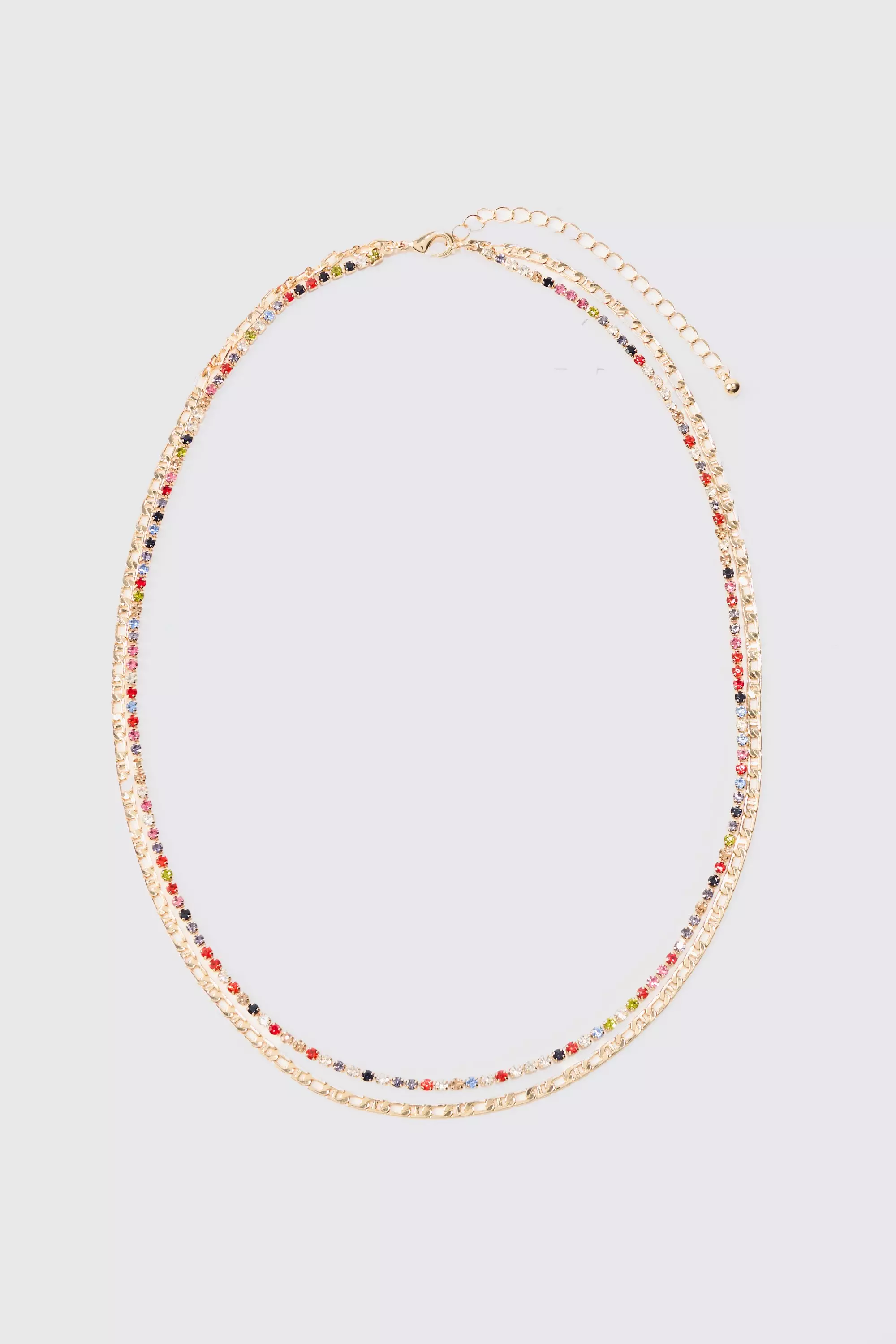 2 Pack Layered Necklace In Multi Multi