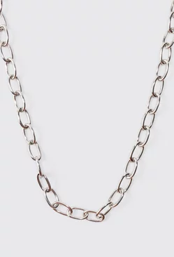 Short Chunky Metal Chain Necklace In Silver Silver
