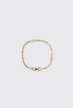 Round Iced Charm Bracelet In Gold Gold