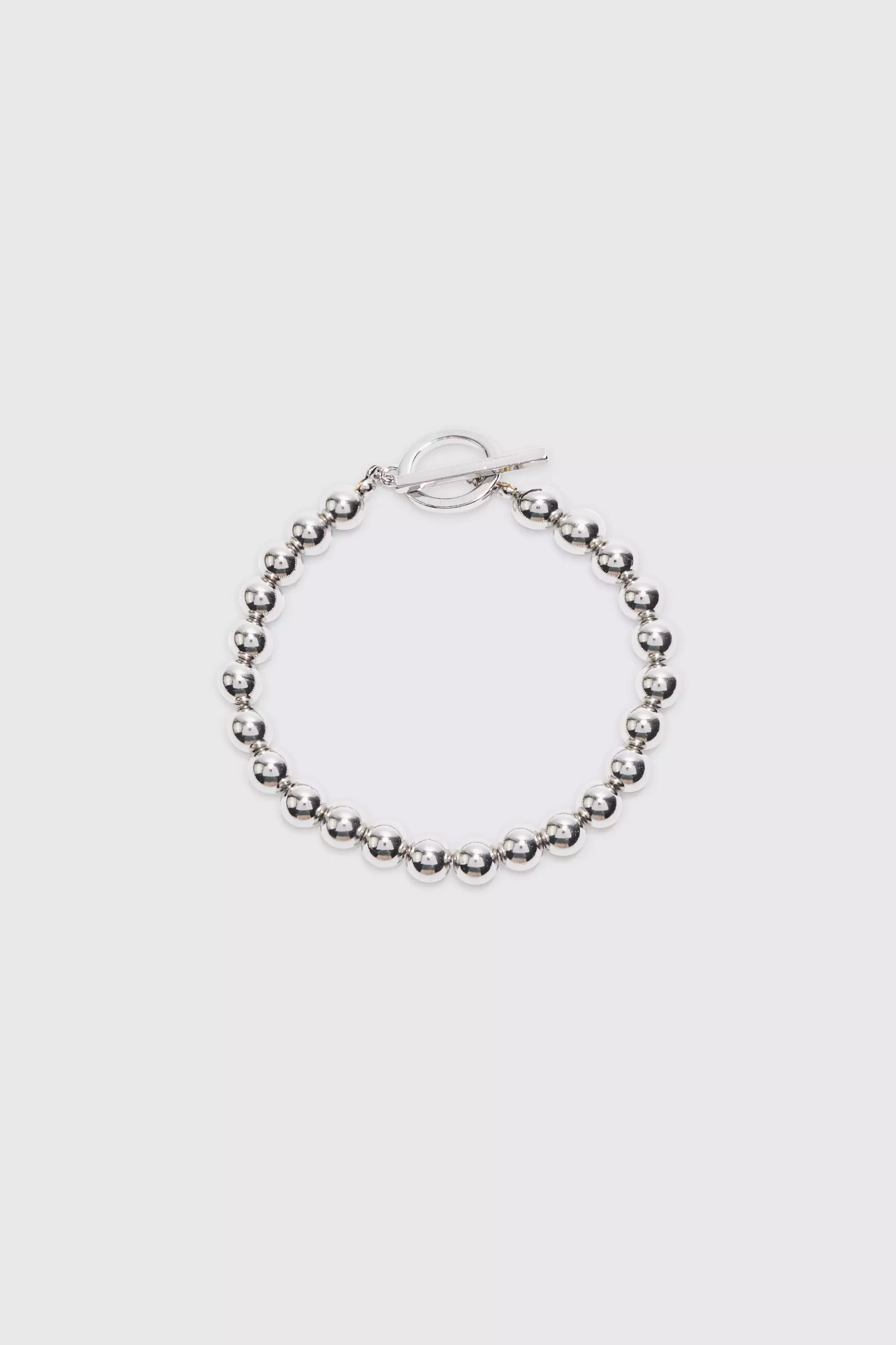 Metal Bead Detail Bracelet In Silver Silver