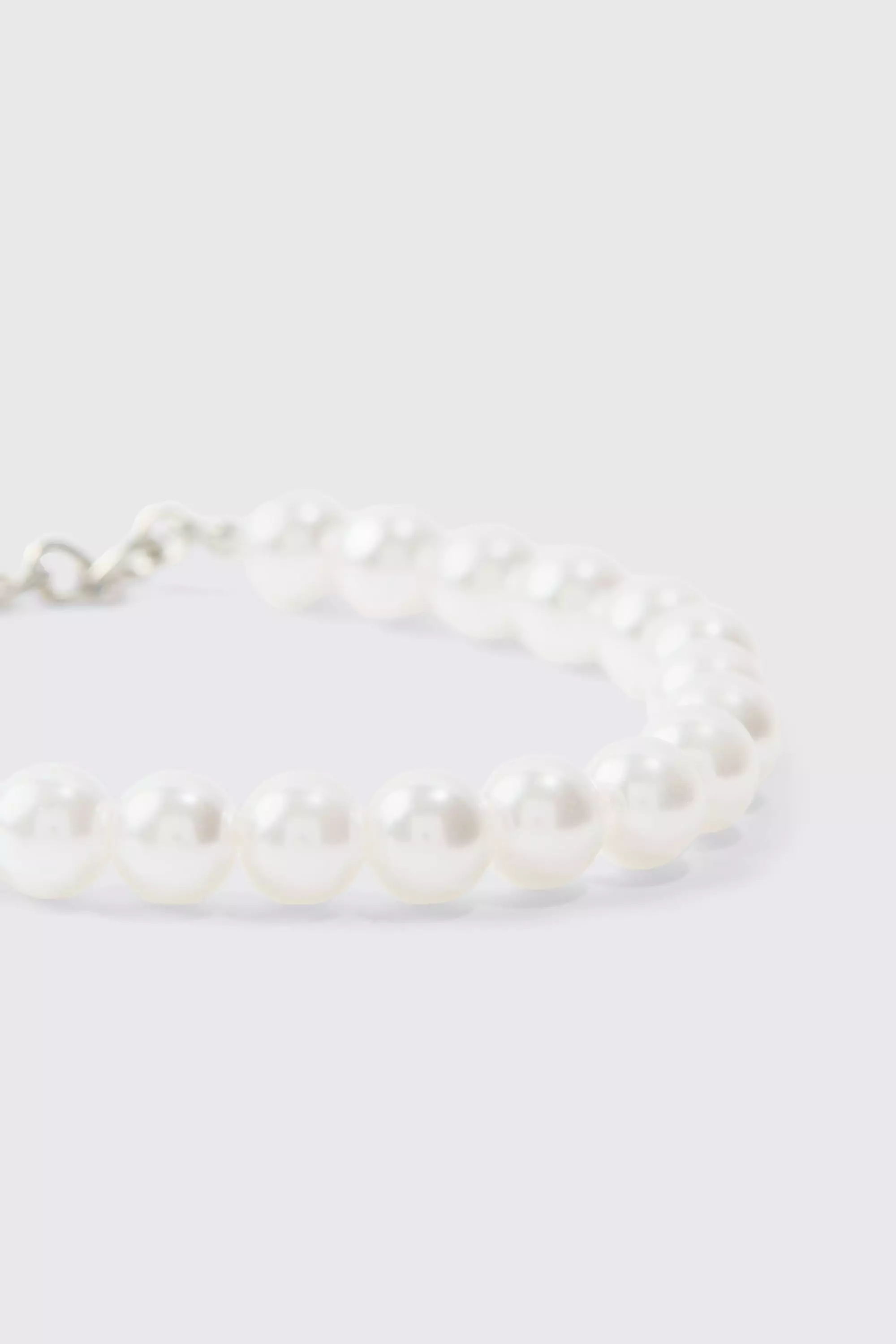 Silver Zilveren Parel En Metalen Schakel Armband alternatieve afbeelding