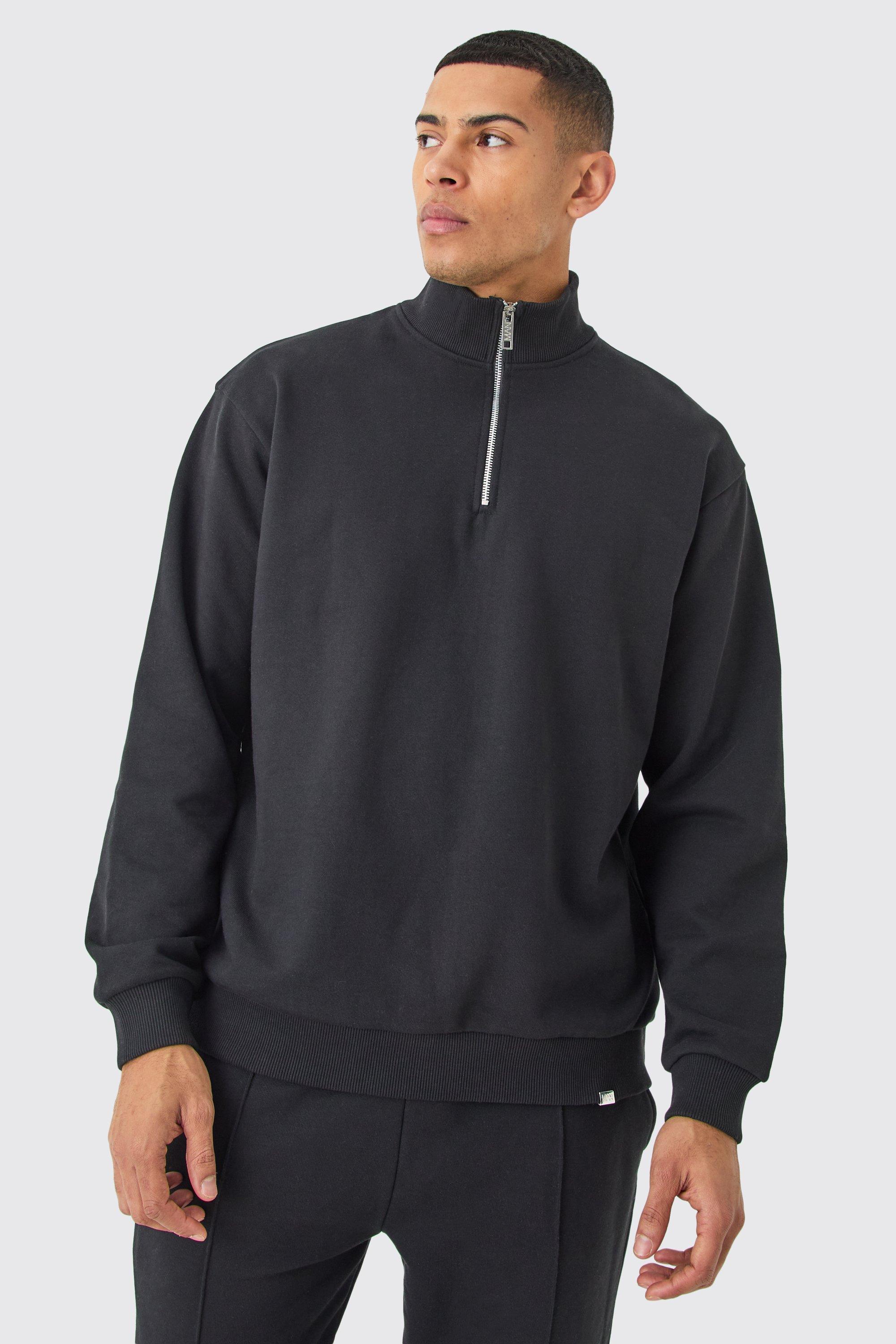 Man Active Fleece 1/4 Zip And Jogger Tracksuit