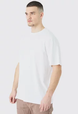 White Tall Basic Crew Neck T-shirt