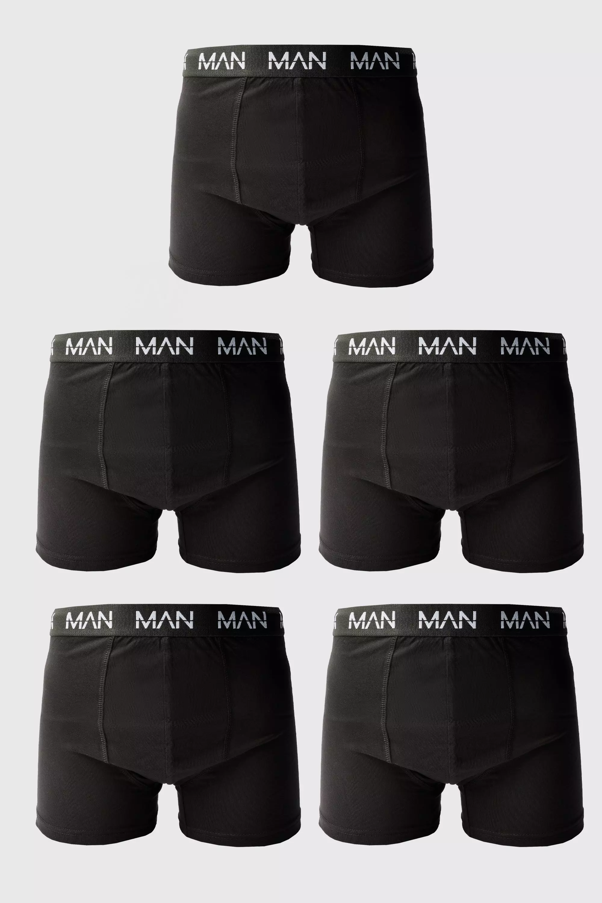Black 5 Pack Man Dash Repeat Classic Trunks alternative image