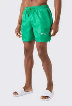 Green Ofcl Mid Length Swim Short