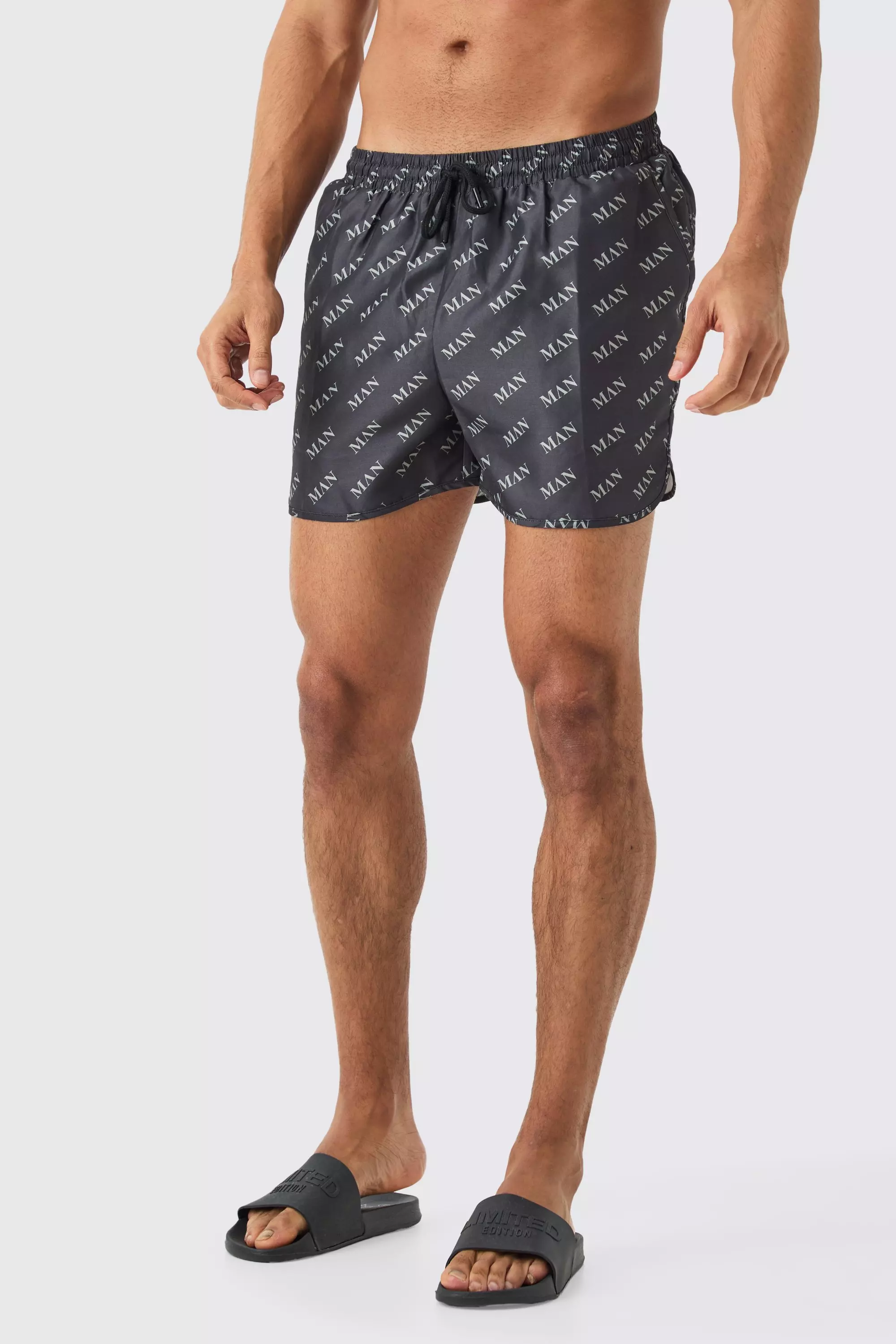 Black Runner Man Swim Trunks