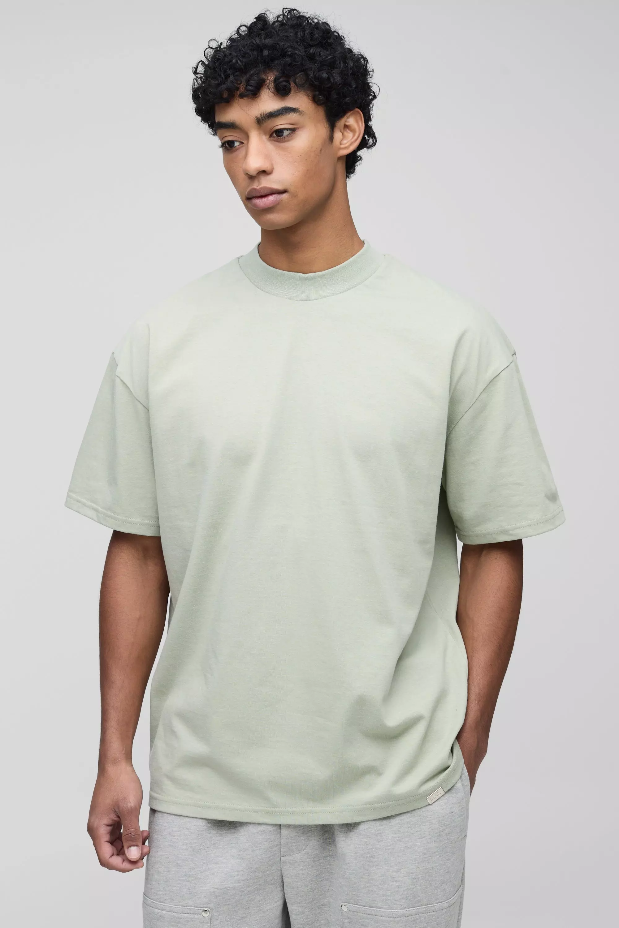 Sage Oversized Extended Neck Heavyweight T-shirt alternative image
