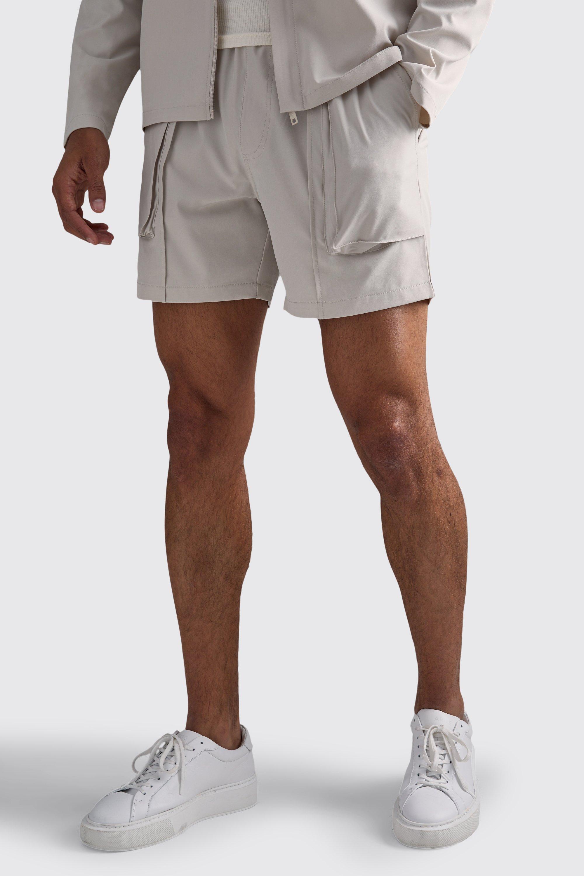 Smarte Stretch-Shorts, Stone