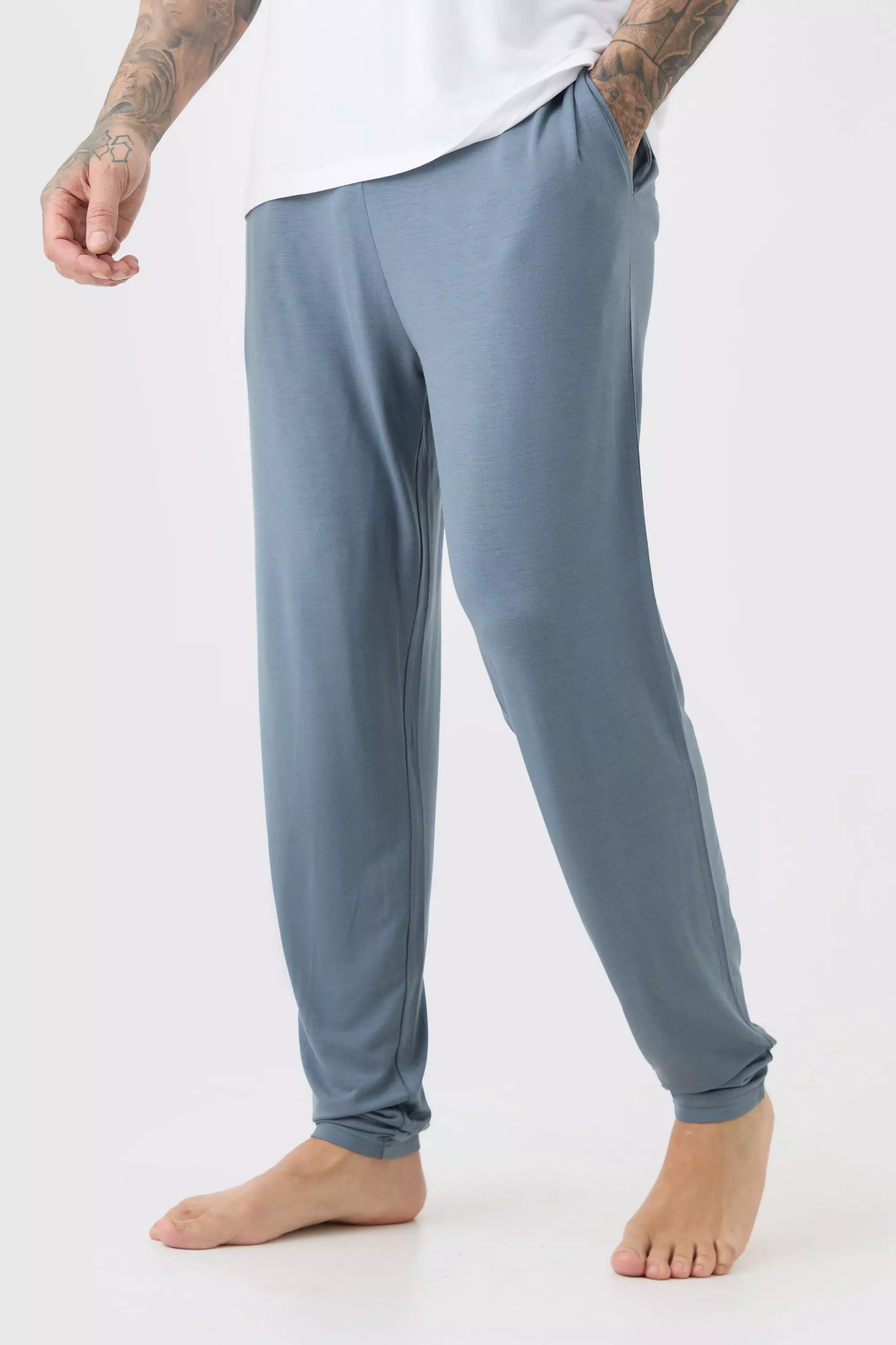 Tall Premium Modal Mix Relaxed Fit Lounge Bottoms slate blue