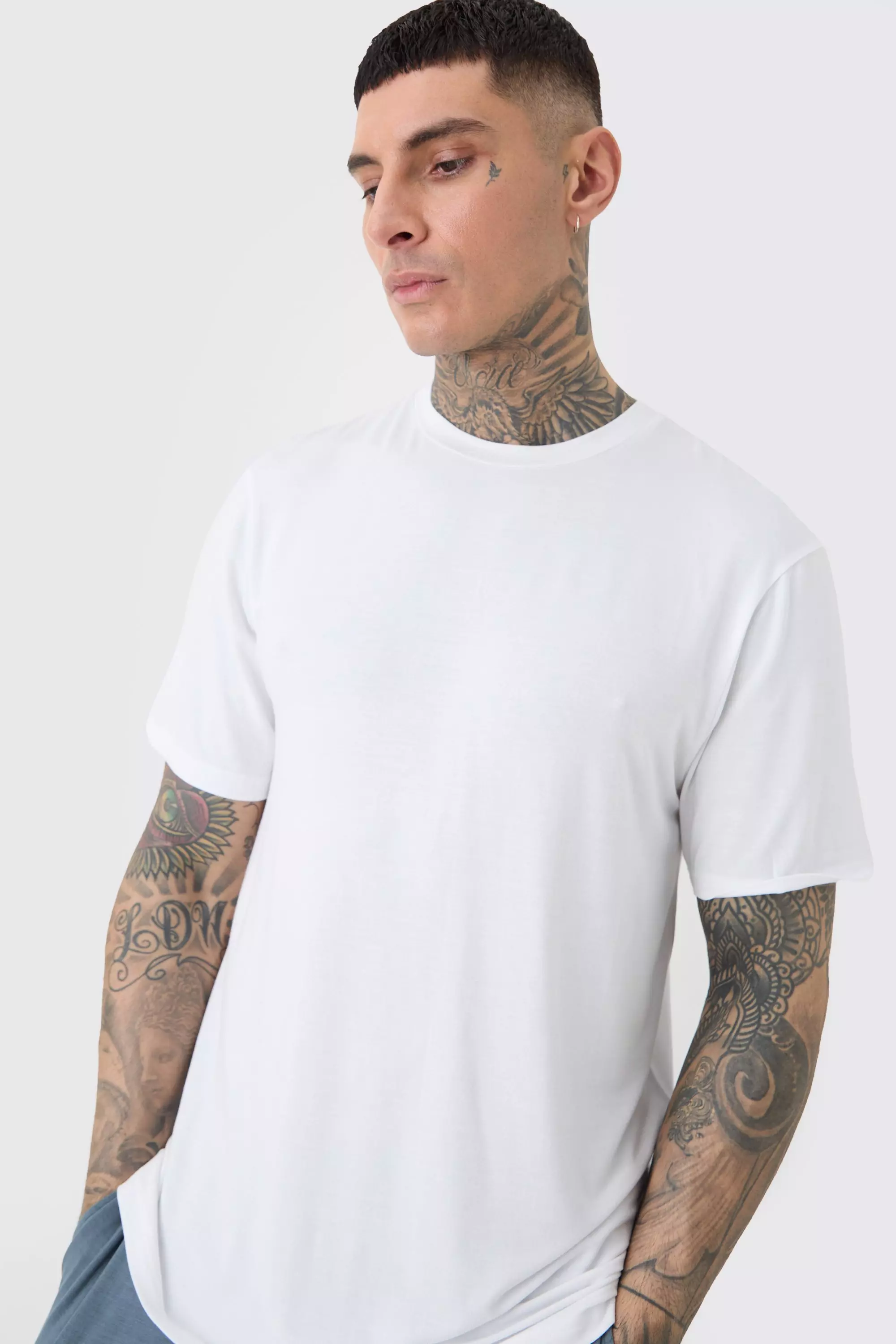 Tall Premium Modal Mix Lounge T-shirt White