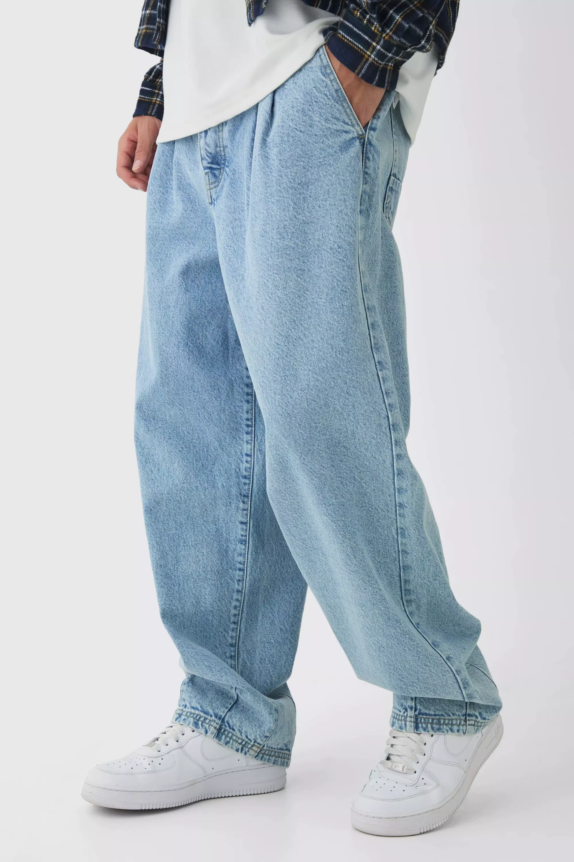 Balloon Fit Jeans In Ice Blue Ice blue
