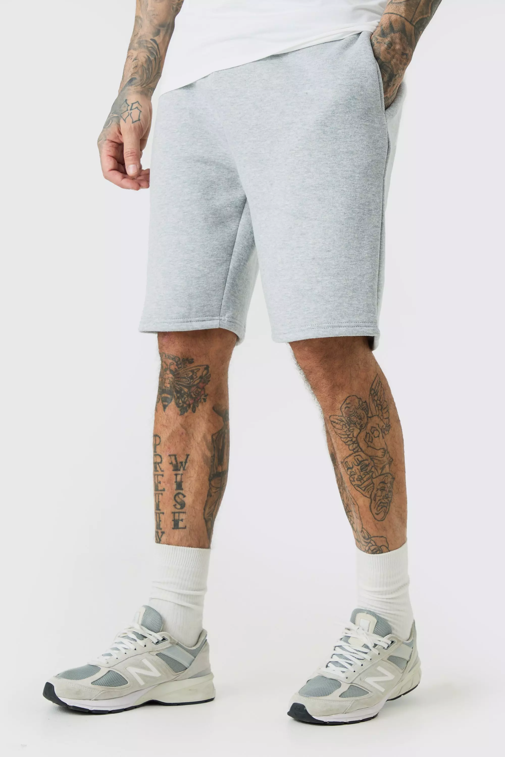Grey Tall Loose Fit Jersey Short