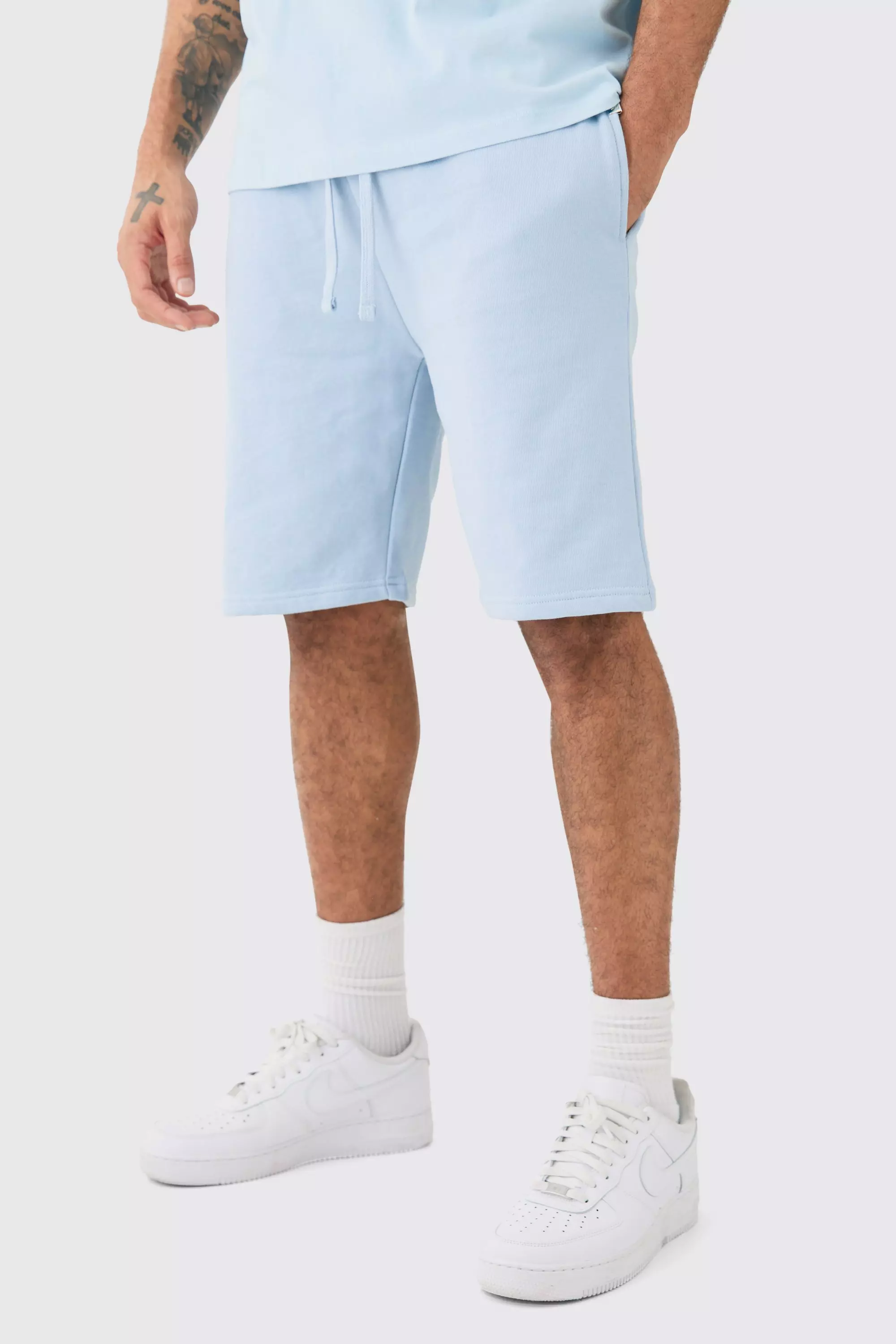 Loose Fit Mid Length Heavyweight Short Sky blue