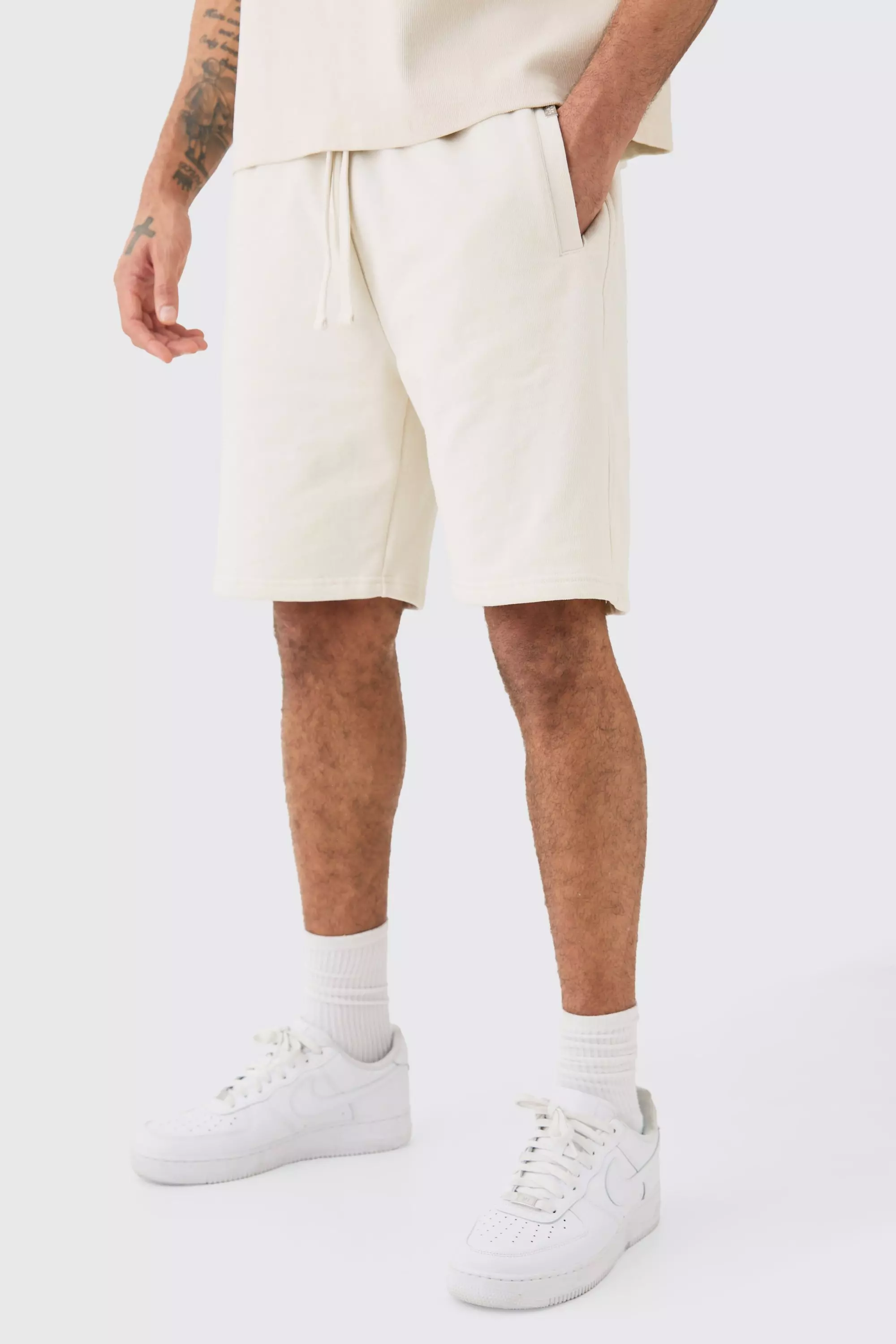 Loose Fit Mid Length Heavyweight Short Ecru