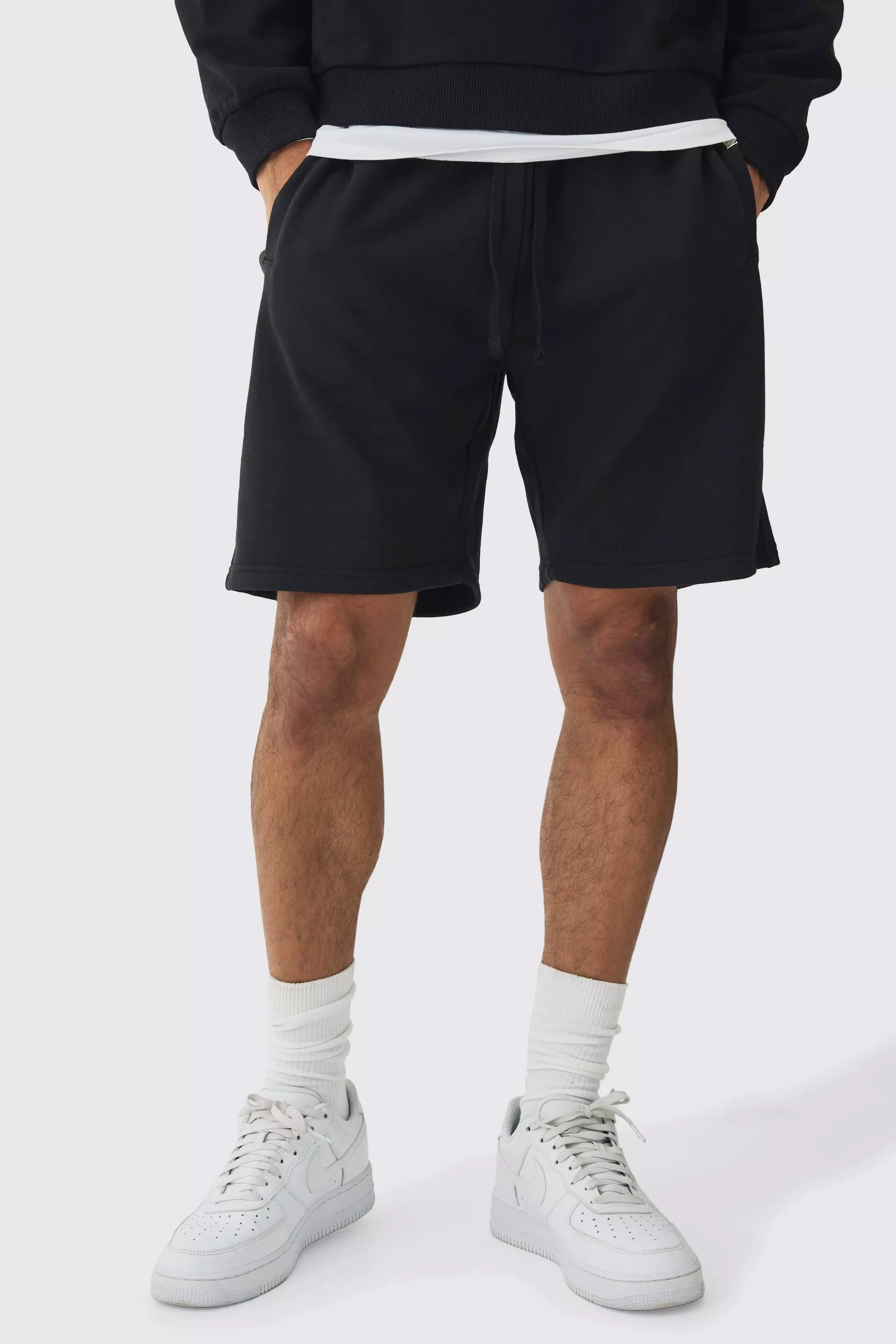 Relaxed Fit Mid Length Heavyweight Short Black