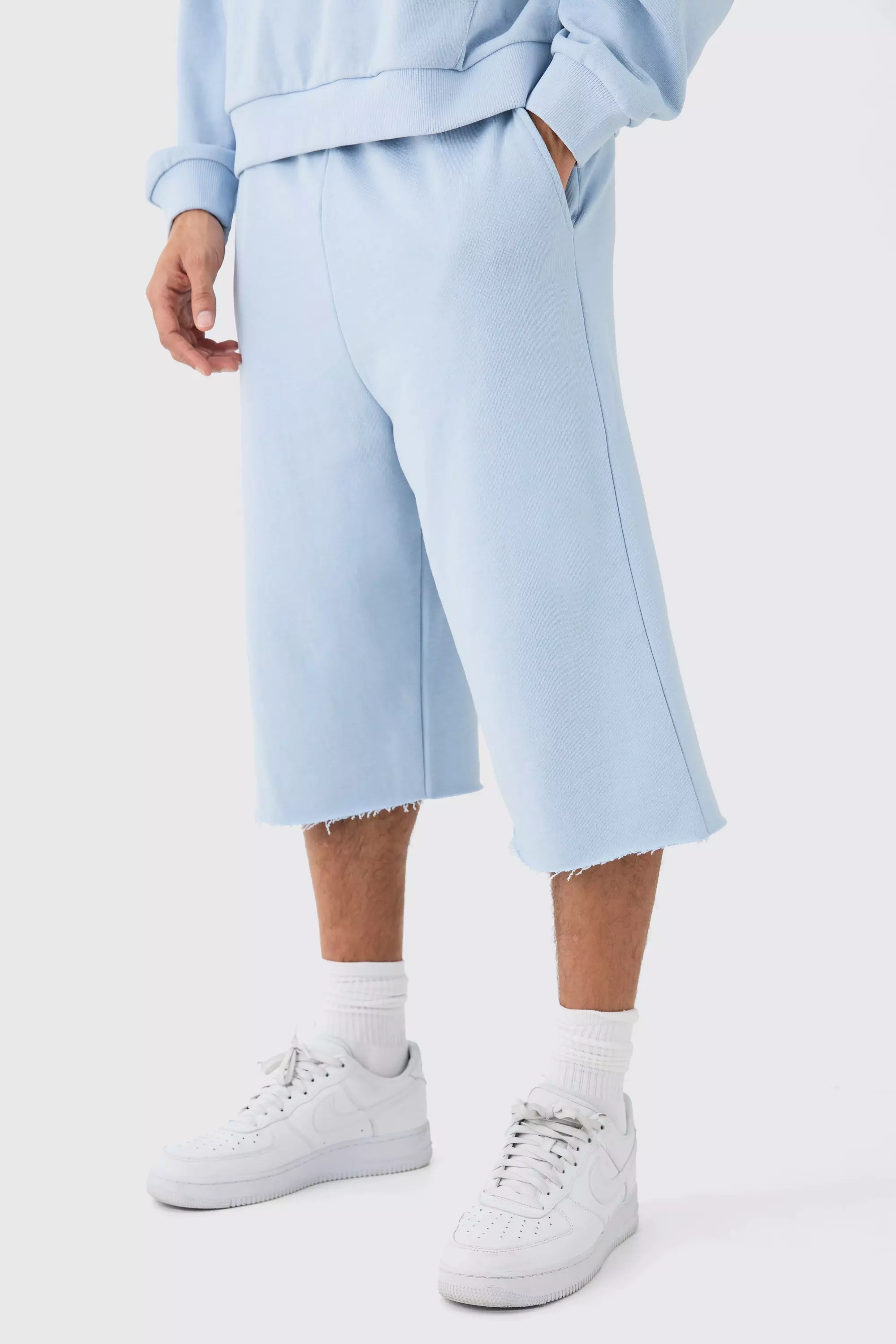 Oversized Jersey Heavyweight Jort Sky blue