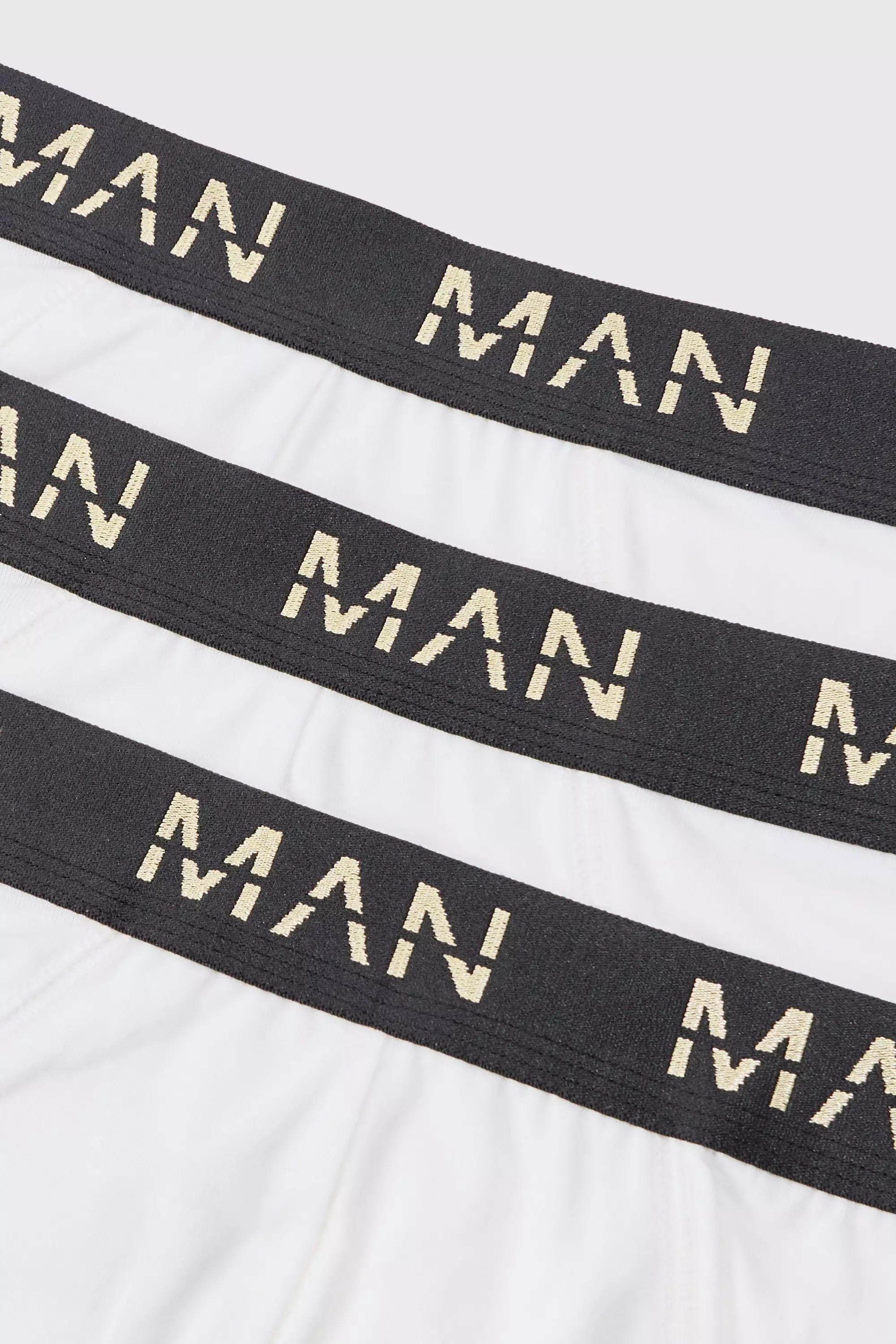 3 Pack Gold Man Dash Briefs In White alternative image