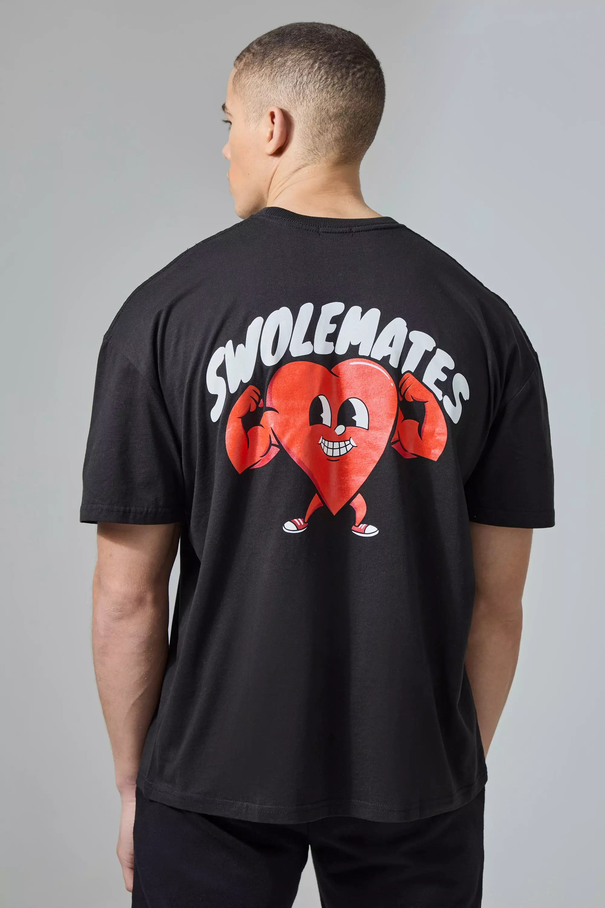 Black Man Active Oversized Swolemates T-shirt